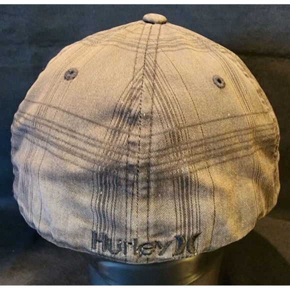 Men's Hurley Stretch Flex Fit Plaid Baseball Hat. Size S-M - Picture 4 of 12